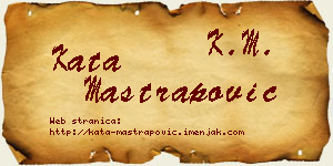 Kata Maštrapović vizit kartica